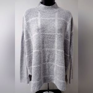 Cyrus Oversized Sweater, Gray and White, Size Small, Excellent Condition